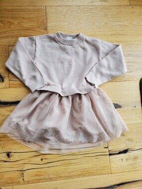 Gap 5t Girls Blush Pink Knit Top with Sparkle Tulle Skirt